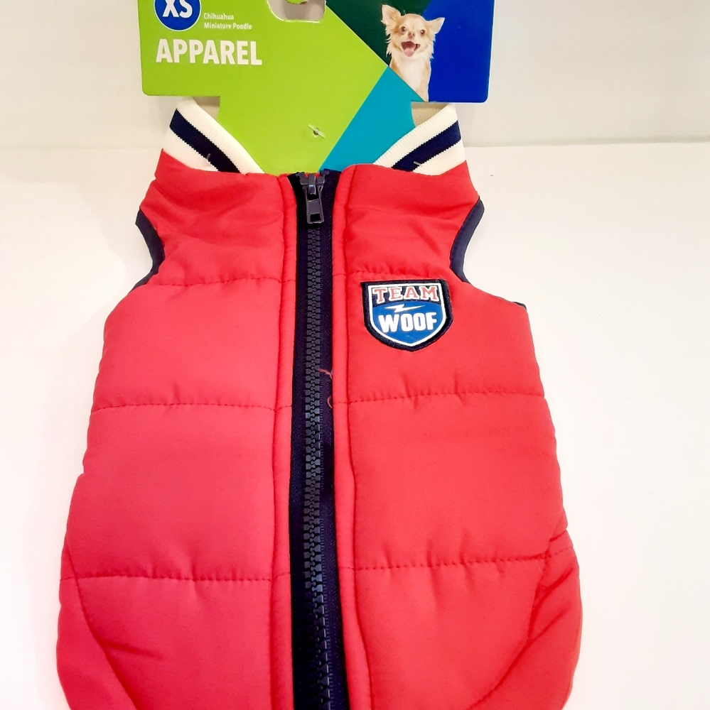 Vibrant Life Dog Apparel Nylon Zip up Vest Size XS